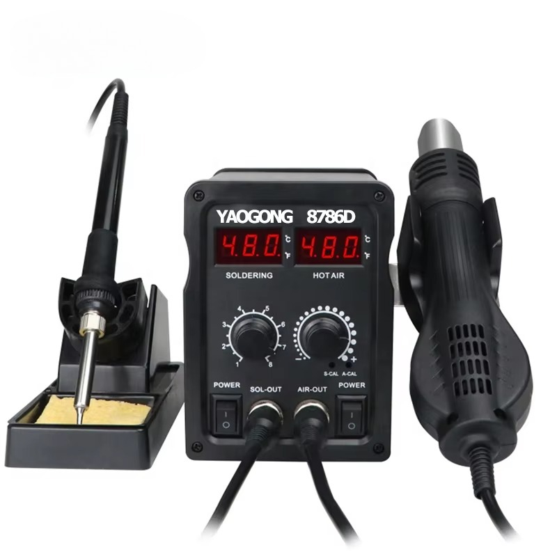 Smd Rework Station Hot Air Soldering 2 In 1 - YAOGONG 8786D Stazione di rilavorazione ad