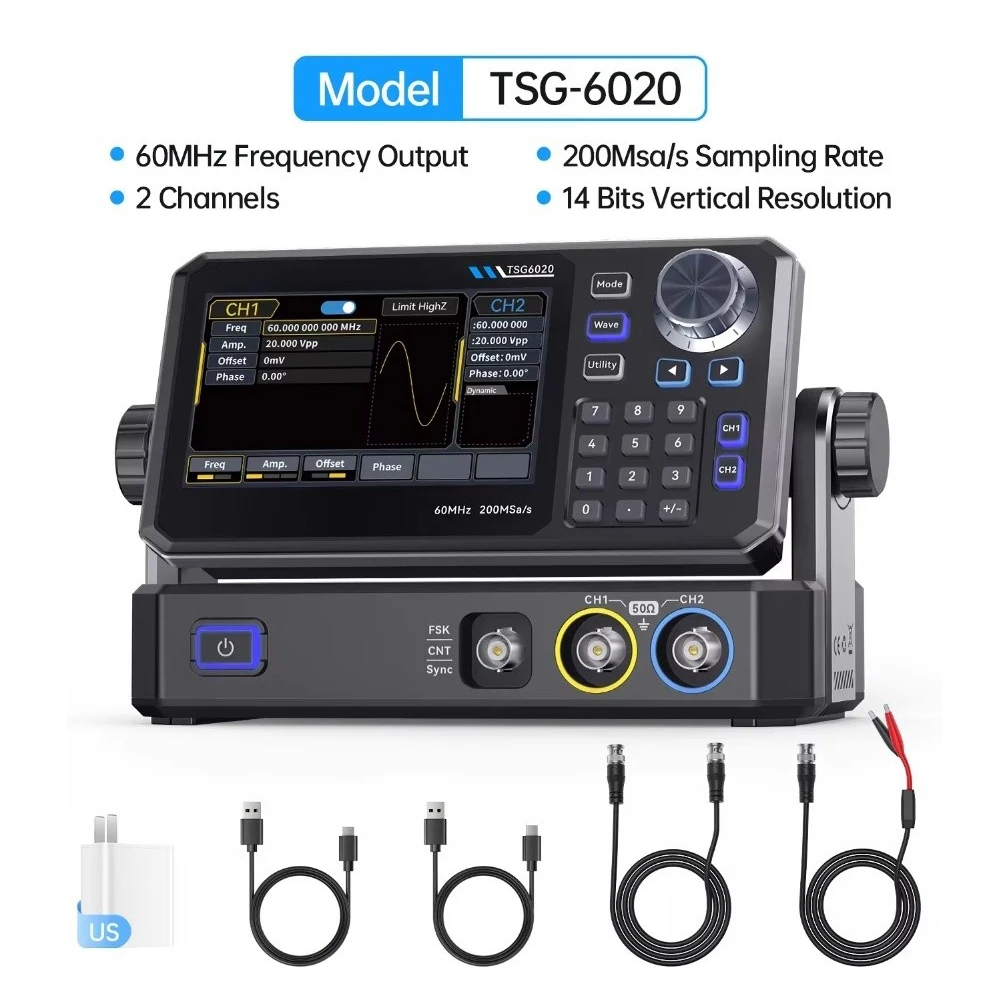 Generatore di Funzioni a Doppi - Dual Channel Arbitrary Waveform Function Generator 60Mhz recensione e prezzo