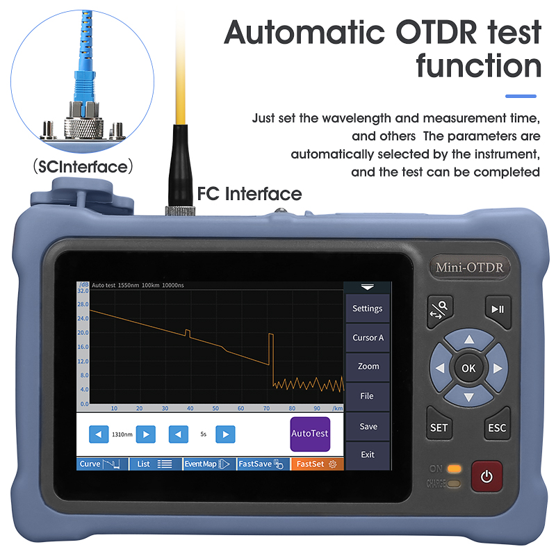 MINI OTDR 1310/1550nm 26/24dB  - Optical Time Domain Reflectometer Otdr 1310 1550Nm recensione e prezzo