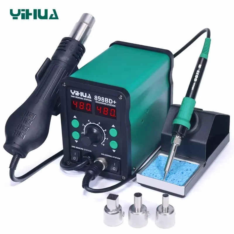 YIHUA 898BD+ 220V Stazione di  - Smd Rework Station Hot Air Soldering 2 In 1 recensione e prezzo